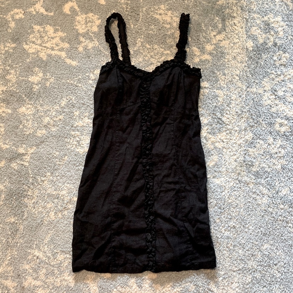 Black Ruffle Dress - Picture 3 of 5